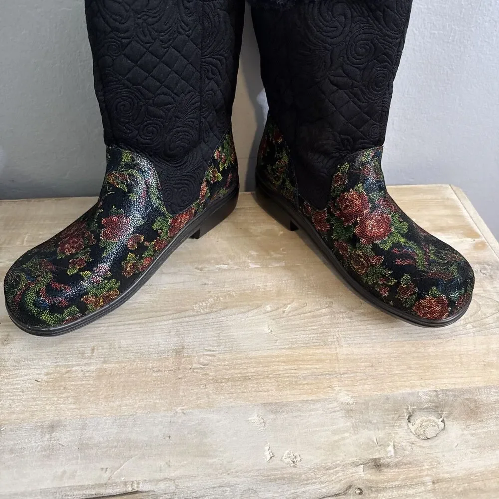 Alegria Women's Nanook NAN-315 Rose Floral Winter Snow Boots - Size 10.5 EUR 41